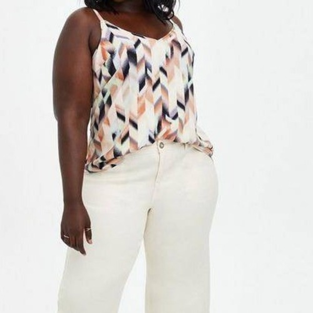 Torrid Ava Arrow Textured Stretch Rayon Cami Tank Top Womens Size 2X